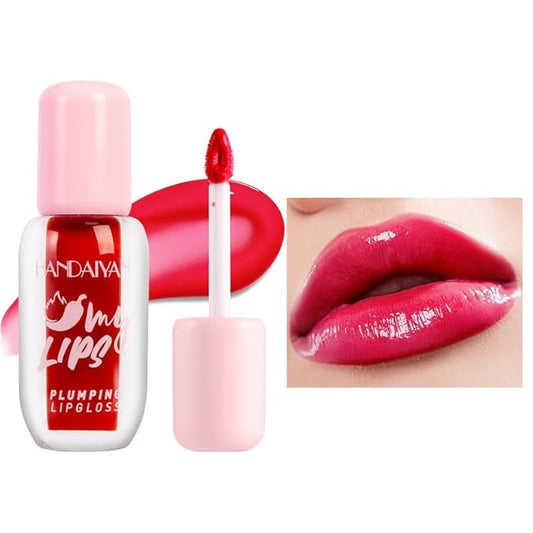 Moisturizing Glossy Lip Gloss, Spicy Long-Lasting Plumping Lip Moisturizing