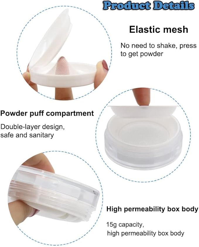 AKOAK Capacity 15ml(0.5 oz) No Leaks Empty Reusable 15ml