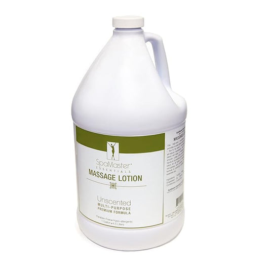Master Massage Organic, Unscented, Vitamin-rich & Water-soluble Massage Lotion - 1 Gallon, Clear