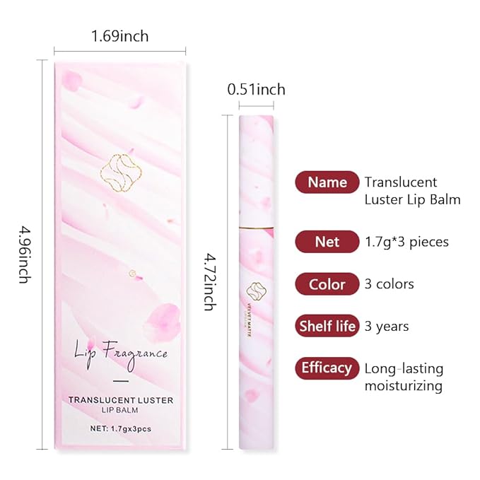 evpct 3Pcs Orange Rose Cherry Red Shine Lipstick Set, Flawless Moisturizing Lip Color Stick Glossy Lipstick Tinted Lip Balm, Sheer Shine Juicy Finish, Lightweight Hydrating Formula for Dry Lip Care
