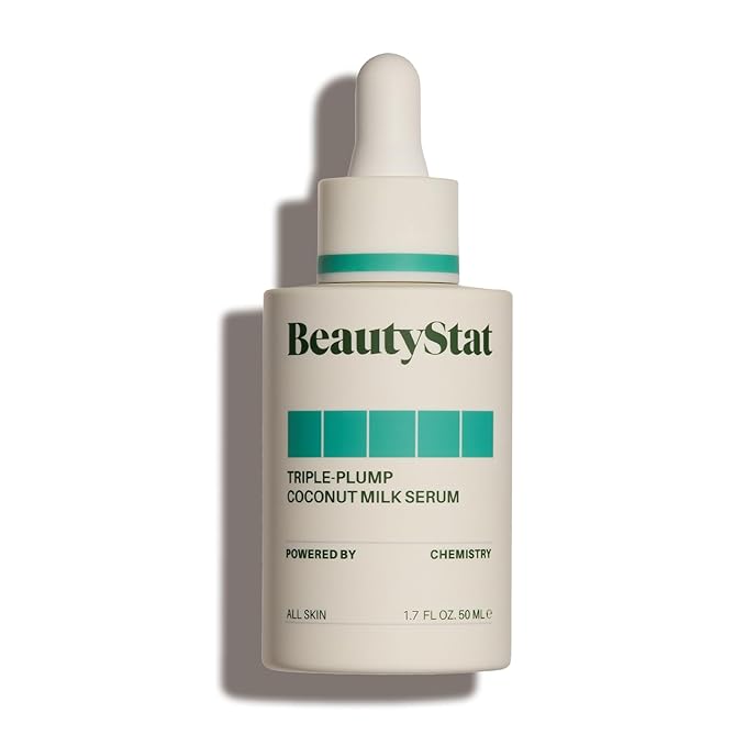 BeautyStat Triple-Plump Coconut Milk Serum - Moisturize, Plump, & Revitalize with Hyaluronic Acid, Polyglutamic Acid, Microsilver, & Coconut Complex (30 ml / 1 fl oz)