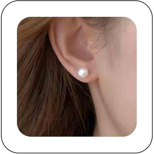 Boho Pearl Studs Earrings Tiny Pearl Earrings Minimalist