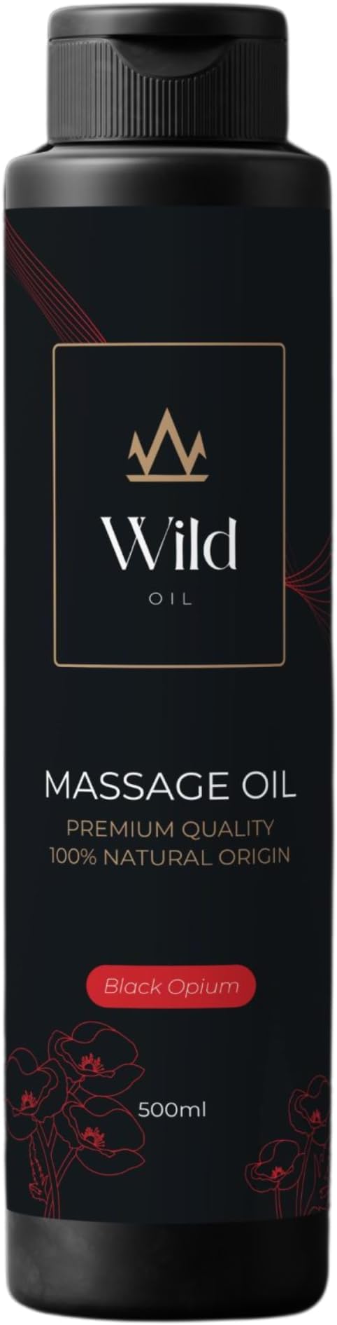 Libido Black Opium Luxurious Lavender Massage Oil Mineral, Grape Seed, Jojoba & Lavender Skin Moisturization Hair Nourishment Hydration, Elasticity, Vegan & Natural (250ml)