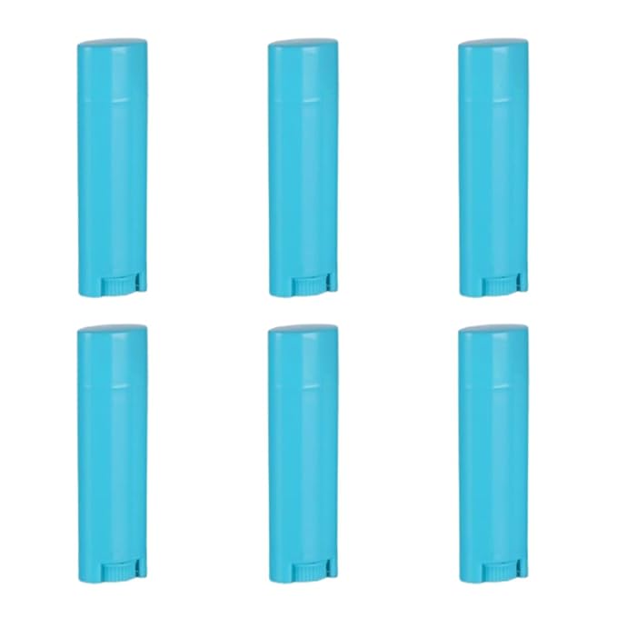 5ml 100Pcs Empty Oval Deodorant Lip Blue)