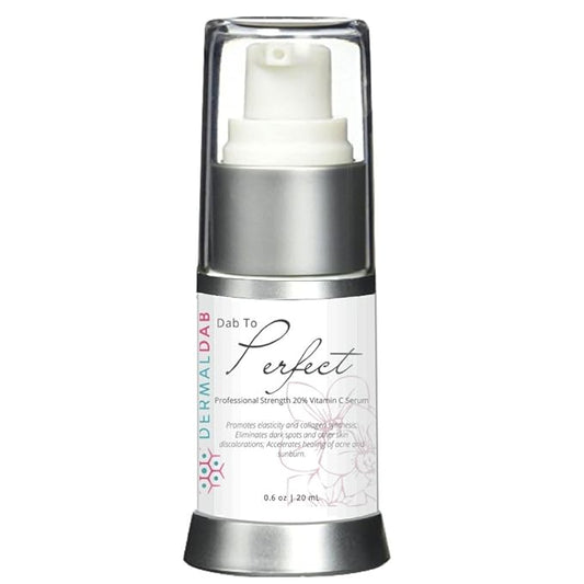 Dermal Dab, Dab To Perfect Professional Strength 20% Vitamin C Serum For Face - Brighten Complexion, Firm Loose Skin, Protect From UV Damage & Reduce Under-Eye Circles (15mL)