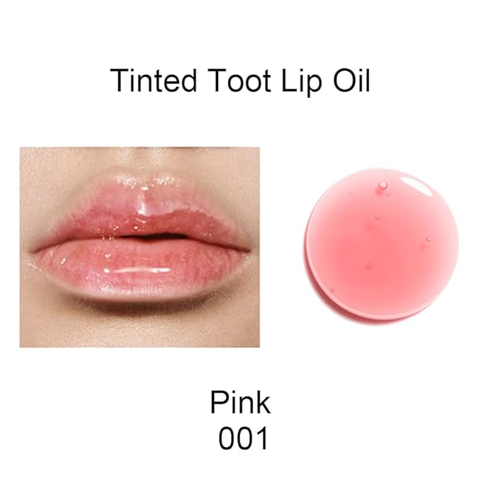 Charm Kiss Plumping Lip Oil, Hydrating Glitter Gloss Lip Gloss Transparent Toot Lip Oil Tinted, Big Brush Head Lip Glos Long Lasting Nourishing Non-sticky Fresh Texture Lip care products for Women