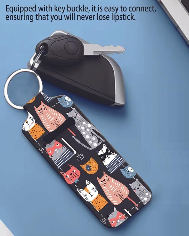 Chapstick Holder Keychain Holder Neoprene Lip Balm Lipstick