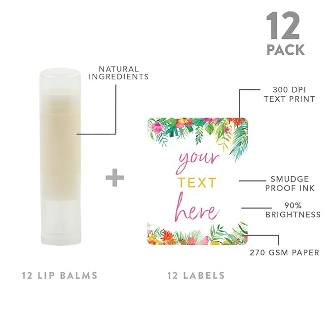 Andaz Press Personalized Lip Balm Party Garden