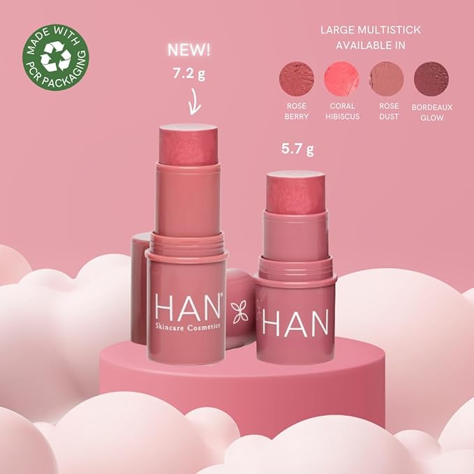 HAN Skincare Cosmetics Vegan, Cruelty-Free, 3-in-1 Multistick for | Large