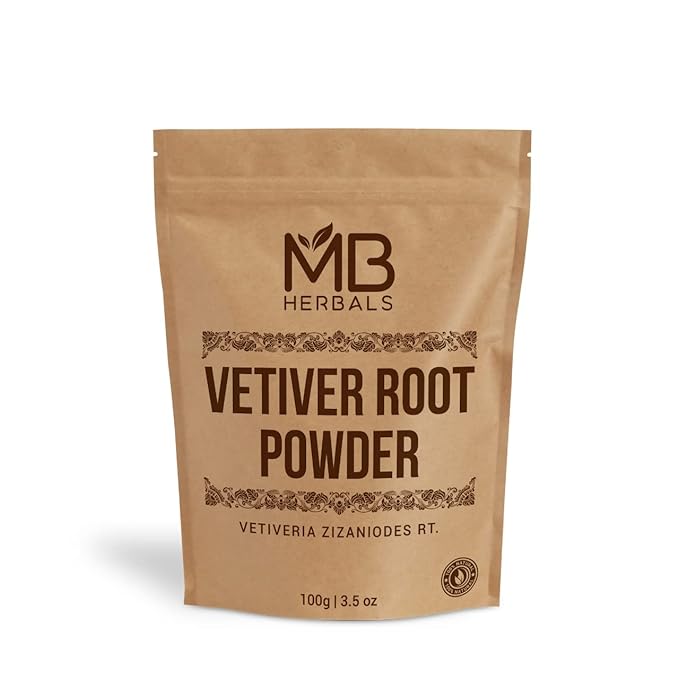 MB Herbals Vetiver Powder 100 Gram () | Root Powder 3.5 oz