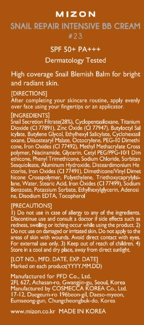 MIZON Snail Repair Blemish Balm, Multifunctional BB Cream