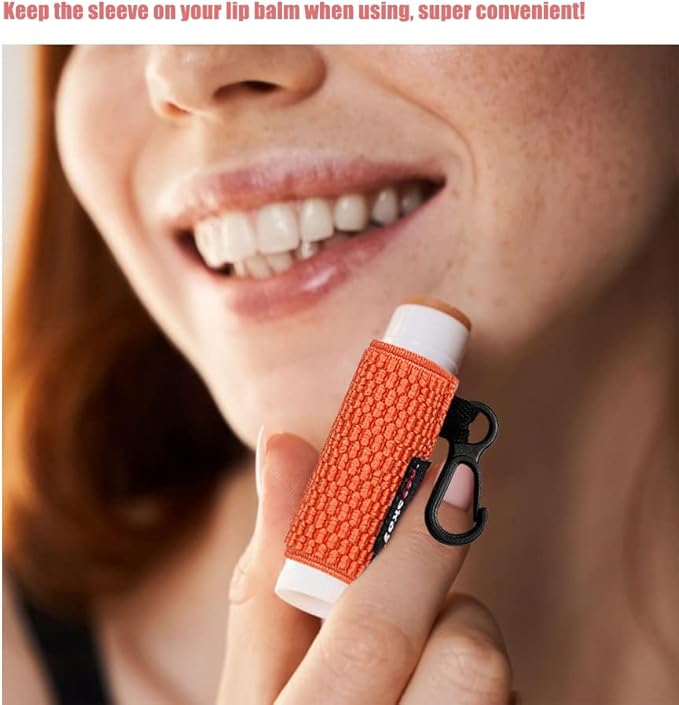 HEYSKAY Lip Balm Holder Keychain Compact Clip O