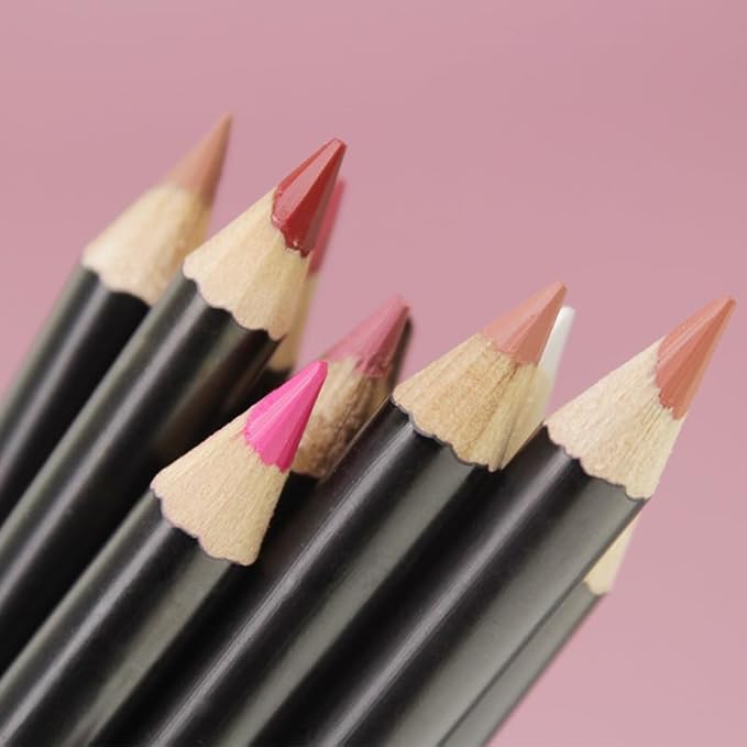 AKOAK Wooden Women's Lip Pencil, Waterproof Cosmetic Lipstick
