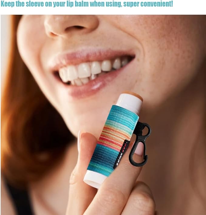 HEYSKAY Lip Balm Holder Keychain Compact Clip O