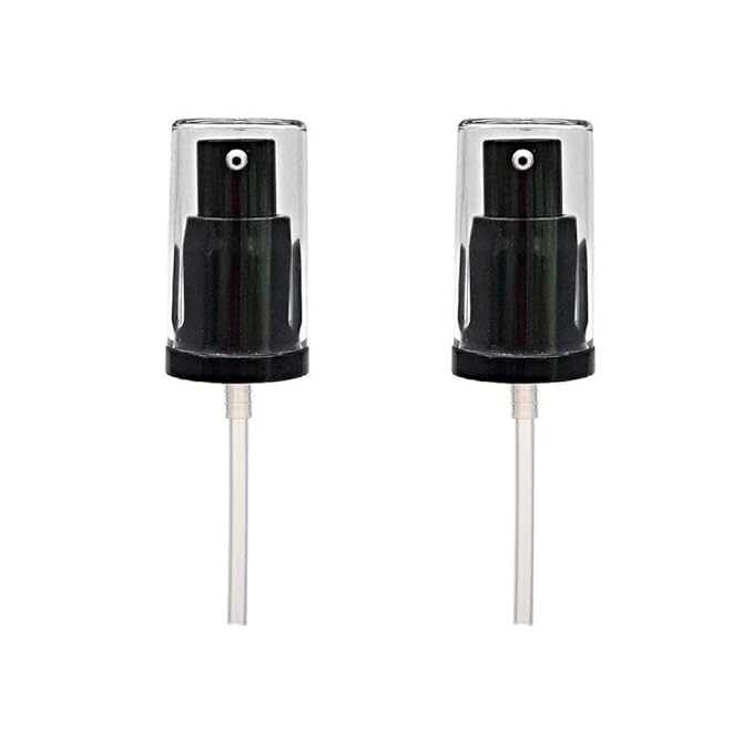 (3 colors)2 Pack Foundation Pump Replacement for MAC Wear (Black)
