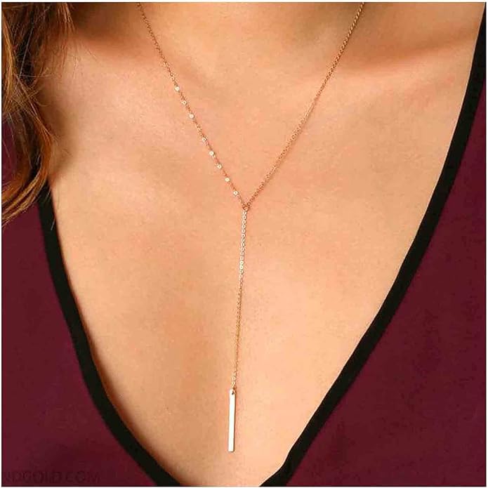 Boho Long Bar Necklace Choker Y