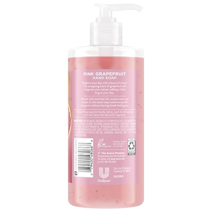 Suave Hand Soap, Pink Grapefruit 4-Pack
