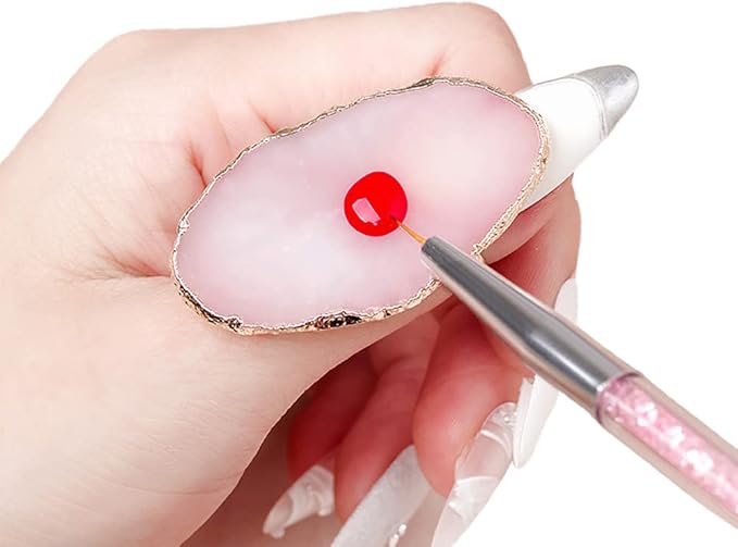 3pcs Resin Nail Art Palette Kit Adjustable Finger