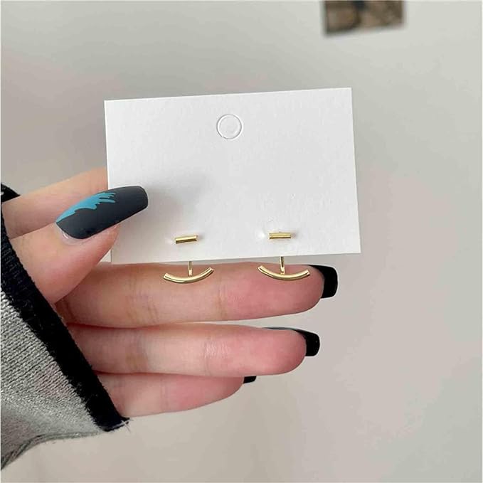 Boho Bar Ear Jacket Earrings Gold