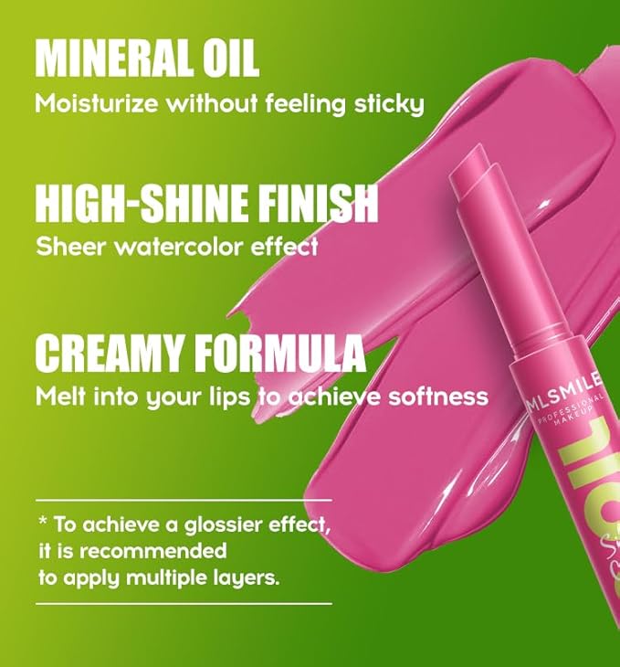3 Colors Fat Lip Oil Slick Click Press Lipstick, Moisturizing Lip Balm Korean Shining Mirror Lip Gloss Nourishing Solid Lip Glaze, Plump Your Lips, High Pigmented Vegan Lip Oil Non-Sticky (C#)