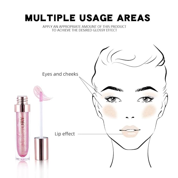 GECOMO Colorful Explosive Pearlescent Lip Gloss