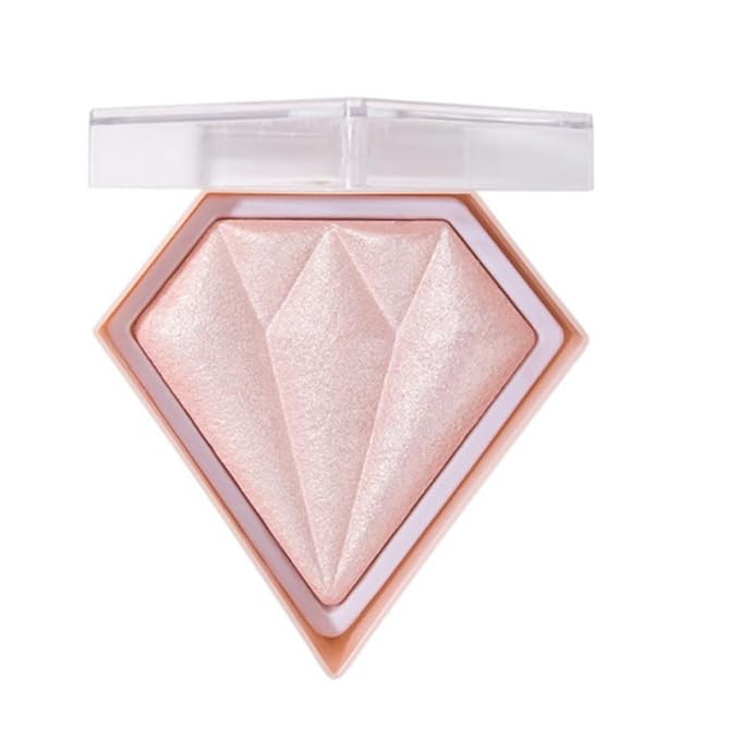 Pink Highlighter Makeup Palette, Face Highlighter Palette Glitter de Maquillaje(03)