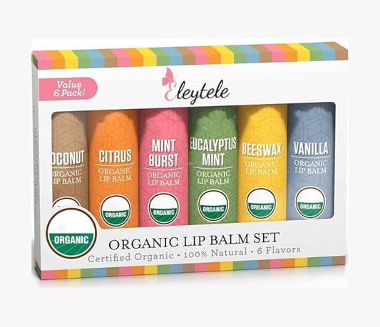 Organic Lip Balm Set - 6 Lips