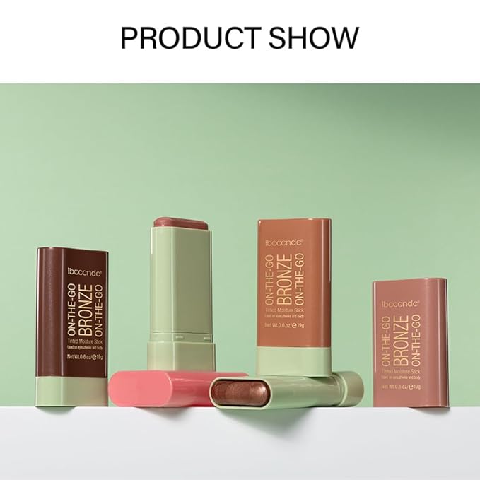 Unyoke Soft Creamy Highlighter Blush Stick,Smooth Shimmer Bronzer 0.6 Oz