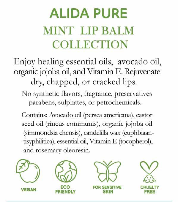 Mint Lip Balm Collection, Vegan Lip Lips,
