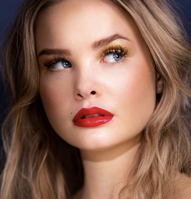 Semi-Matte Lipstick - Desire, Cool Red - Natural Moisturizing Ingredients for All Day Wear - Paraben-Free, Cruelty-Free, Vegan Formula - Hydrating Highly-Pigmented Lip Makeup