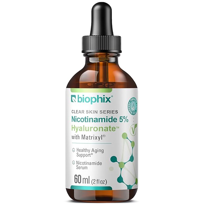 B-3 Nicotinamide Age-Defying Liquid Serum 2 oz - Hyaluronic Acid - Matrixyl ® - Supports Skin Health - Healthy Aging