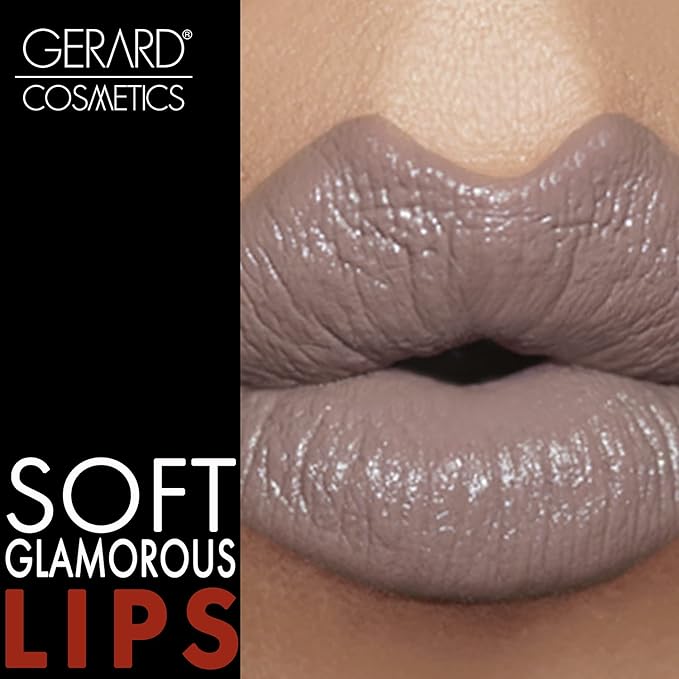 Gerard Cosmetics Lipstick Mystic Moon | Grey Mauve Lipstick with Luxe Satin Finish | Highly Pigmented, Smooth Formula with Hydrating Ingredients | Long Lasting | Cruelty Free & Made in USA