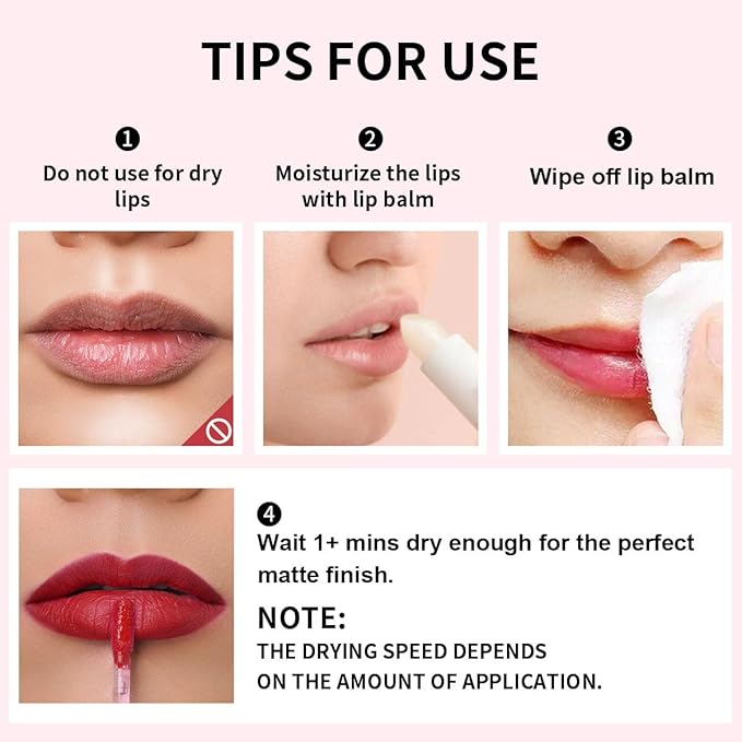 Oulac Matte Liquid Hot Pink Lipstick for Women, Long Lasting Lipstick Waterproof Lip Stain, No Transfer, Creamy High Pigmented Formula with Rose Oil, Vegan & Cruelty-Free, Pink M09
