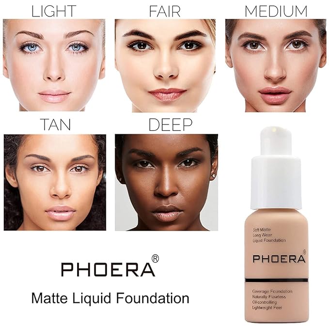 Phoera Foundation 104 and 105,Full Coverage Foundation,Hilareco Concealer 30ml