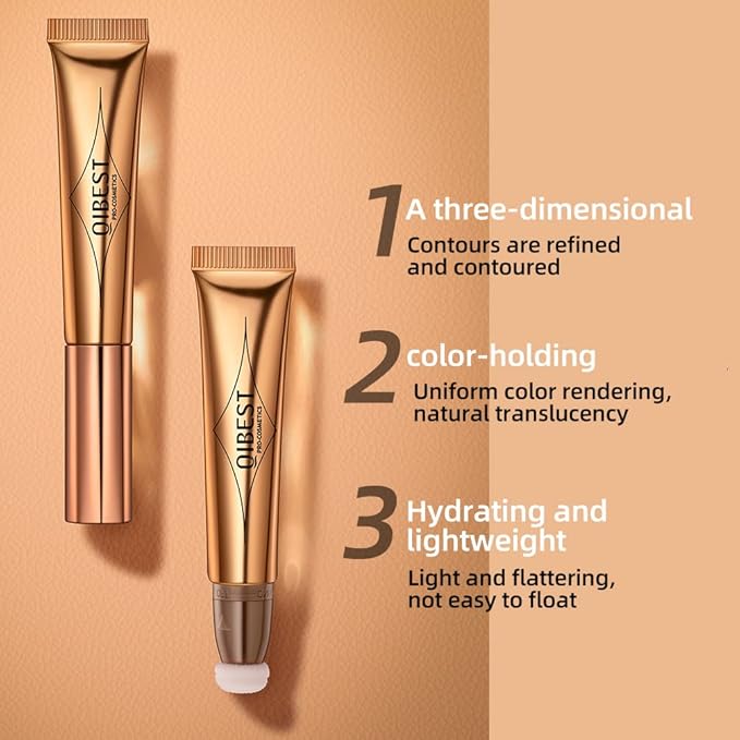 Highlighter Beauty Wand, Cream Liquid Highlighter Makeup Stick, Cruelty-free(Bronze Gold)
