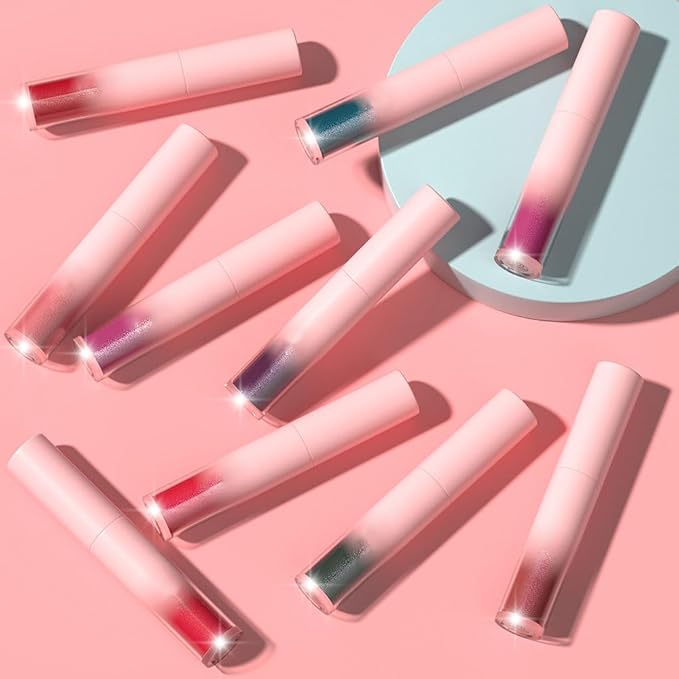 Matte to Glitter Liquid Lipstick Lip Makeup,Diamond Shiny Bright Red Glitter Sparkly Glossy Metallic Shimmer Sparkle Waterproof Lip Stick Lip Gloss for Women Lip Stain Long Lasting 24 hours