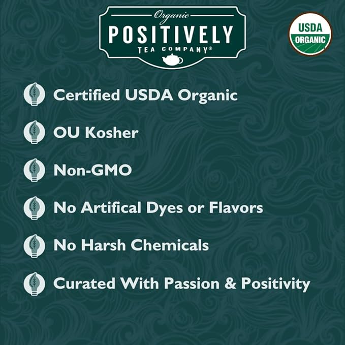 Organic Positively Tea Company, Coco Berry Mango, Herbal Tea, Loose Leaf, 16 Ounce