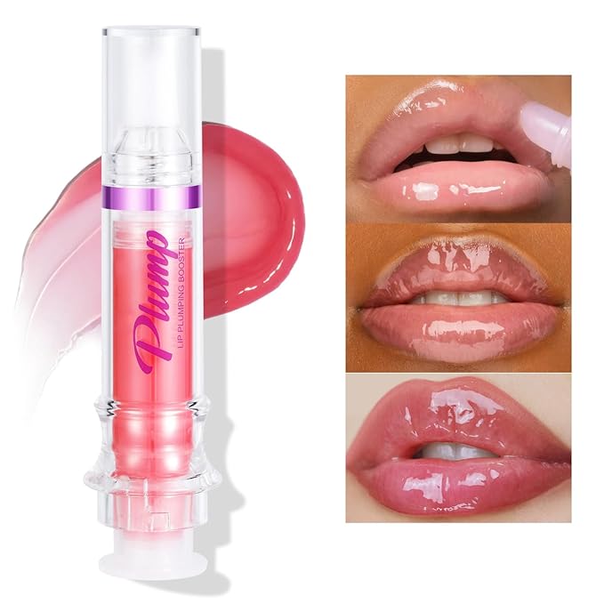 Lip Plumper Gloss,Natural Spicy Lip Plumping