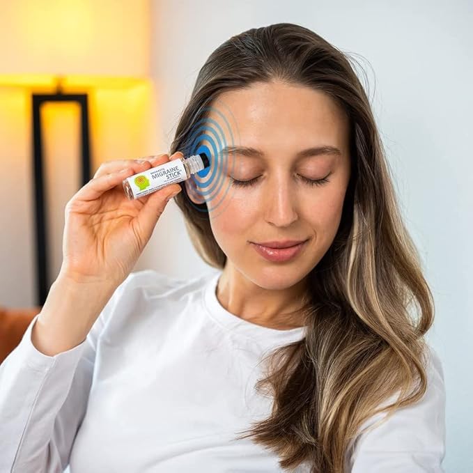 Basic Vigor Migrastil Migraine Stick 3-Pack Natural Migraine Roll-on. Made in The USA with Peppermint, Spearmint and Lavender Essential Oils. (Regular Strength)