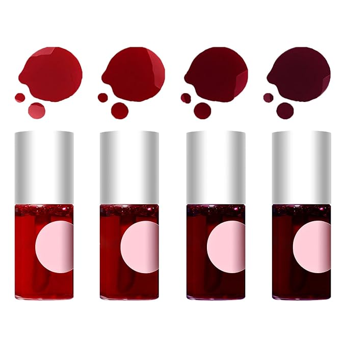 4 Pcs Fruit Lip Stain Set, lasting