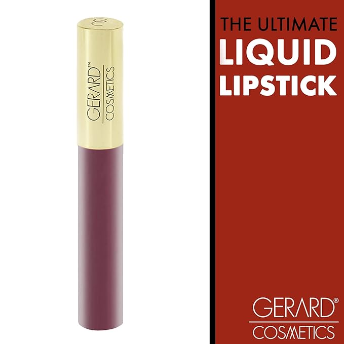 Gerard Cosmetics HydraMatte Liquid Lipstick Cher | Mauve Lipstick with Matte Finish | Long Lasting and Non-Drying | Super Pigmented Fully Opaque Lip Color