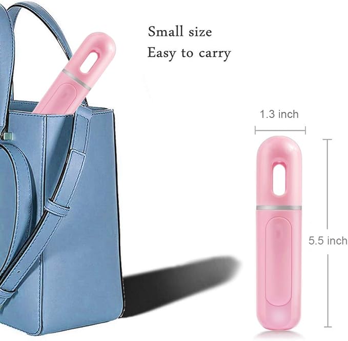 Nano Facial Mister, Portable Mini Cool Mist Facial Steamer Moisturizing Hydrating Face Sprayer for Skin Care, Makeup, Cleaning Pores,Eyelash Extensions,Summer Cool (Pink)
