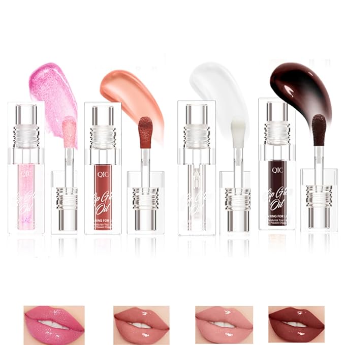 Magic Color Changing Lip Oil, 2024 New Warm Change Moisturizing Lip Gloss Hydrating Lip Oil, New Upgraded Magic Big Brush Color Changing Lip Oil Long Lasting Nourishing (Clear 03#)