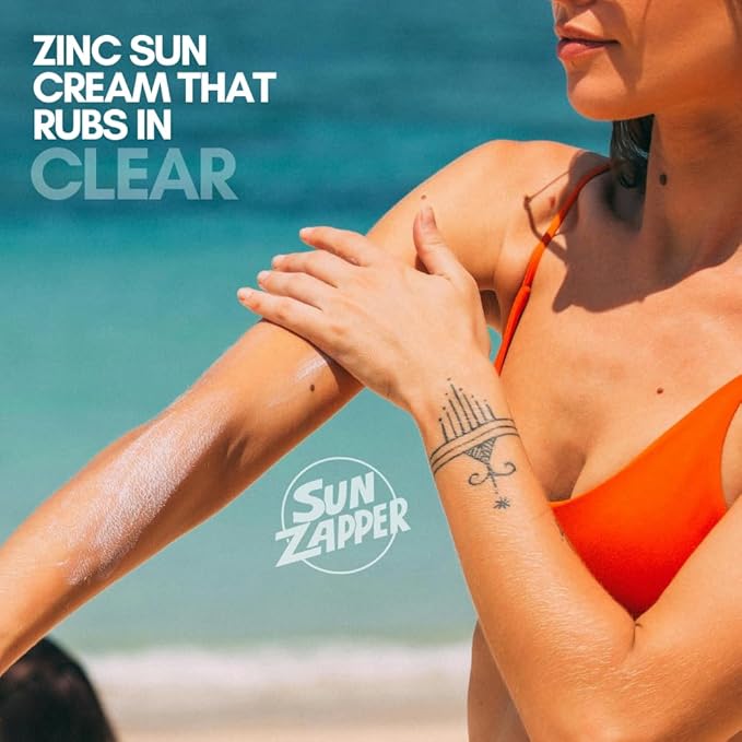 Sun Zapper Clear Zinc Sunscreen SPF 50+ 3.4 oz (100mL)