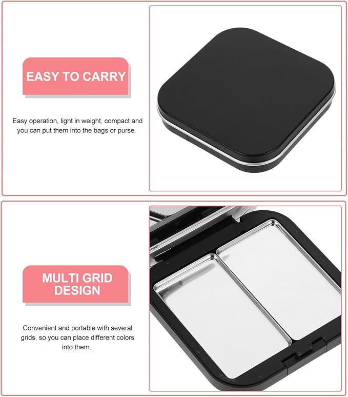 Beaupretty Makeup Palettes 2pcs Empty Eyeshadow DIY Lipstick