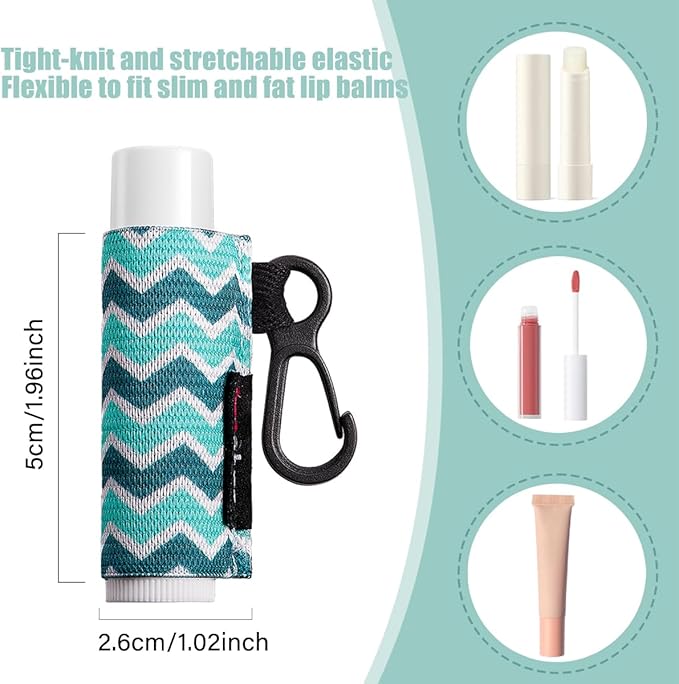 HEYSKAY Lip Balm Holder Keychain Compact Clip O