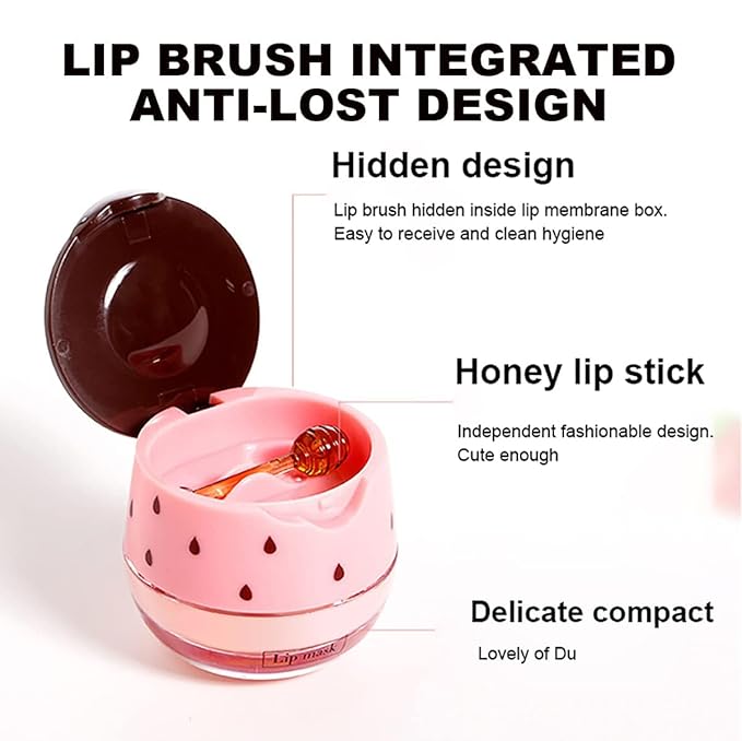 Watermelon Lip Balm, Honey Strawberry Apple (Watermelon)