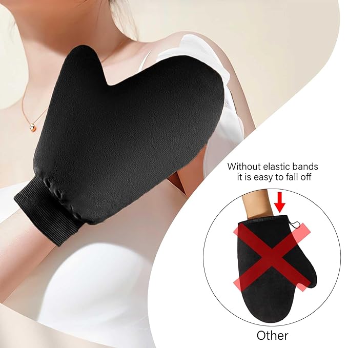 Self Tanning Mitt Applicator Kit, Self Tan Glove, Face Tan Mitt, Back Lotion Applicator, Exfoliating Glove for Self Tanner Fake Bake Tan