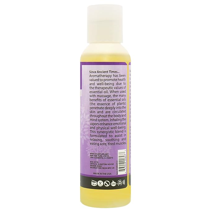 Plantlife Massage Oil 3-Pack - Absorbs Deeply into The Skin and is Circulated Throughout, Providing Optimum Benefit to The Mind and Body - Made in California 4 oz