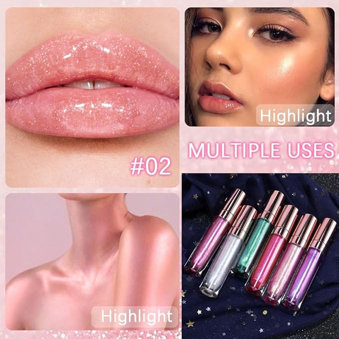 GECOMO Colorful Explosive Pearlescent Lip Gloss